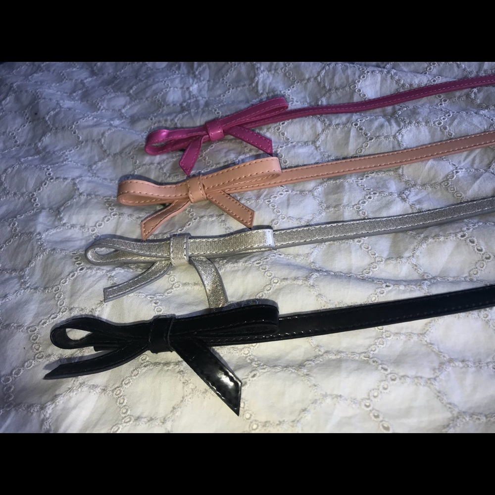 Patent Leather Bow Belt